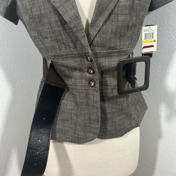 BCX Blazer Womens Medium Brown Academia Preppy Office Siren Career Work Business - Picture 5 of 7
